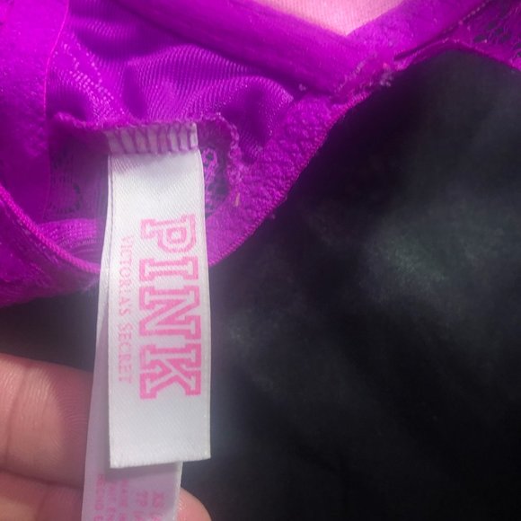 PINK Victoria Secret Fuchsia Lace Bralette - Picture 5 of 5